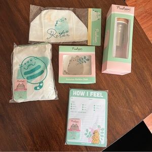 Pusheen Tea Infuser, Tissue Cover, Heating Pad, Notepad, & Ceramic Incense Dish